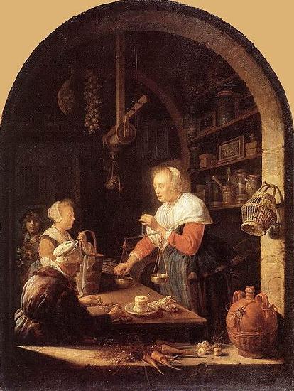 Gerard Dou The Grocer's Shop oil painting image